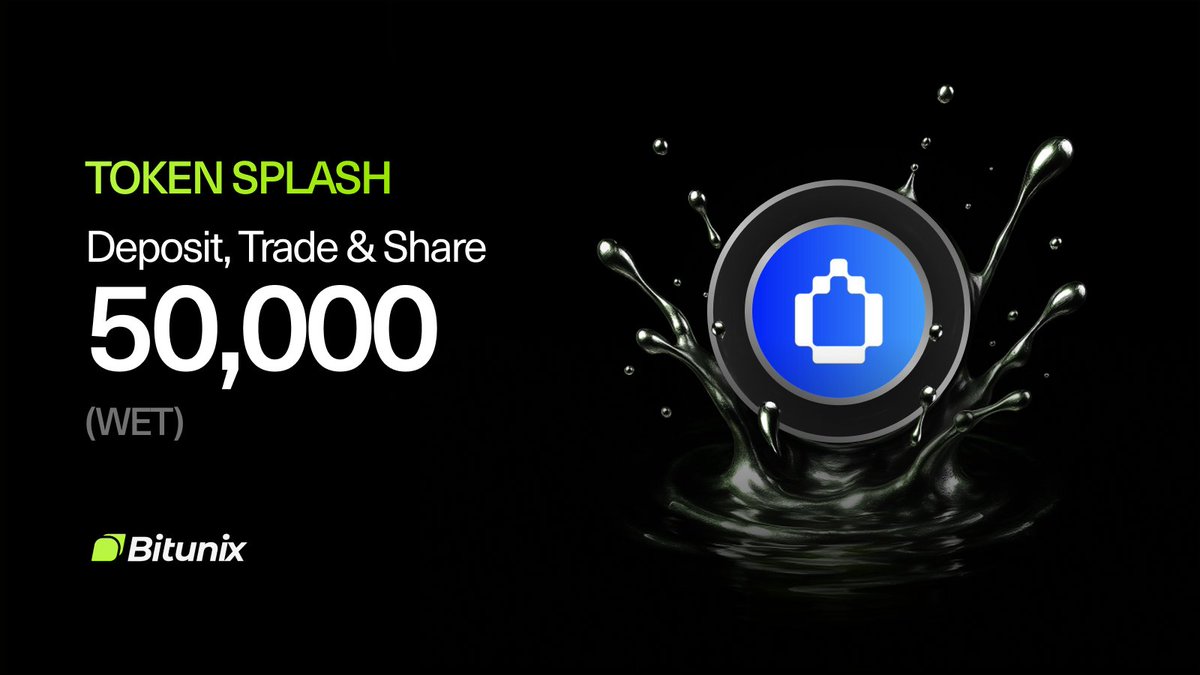 BitunixOfficial's tweet image. Deposit &amp;amp; Trade to Win 50,000 $WET ! 💰

@humidifi joined #Bitunix Token Splash!
Trade and Earn Coins — Share a Prize Pool of 50,000 $WET

Join here 👉 bitunix.com/p/WETsplash0