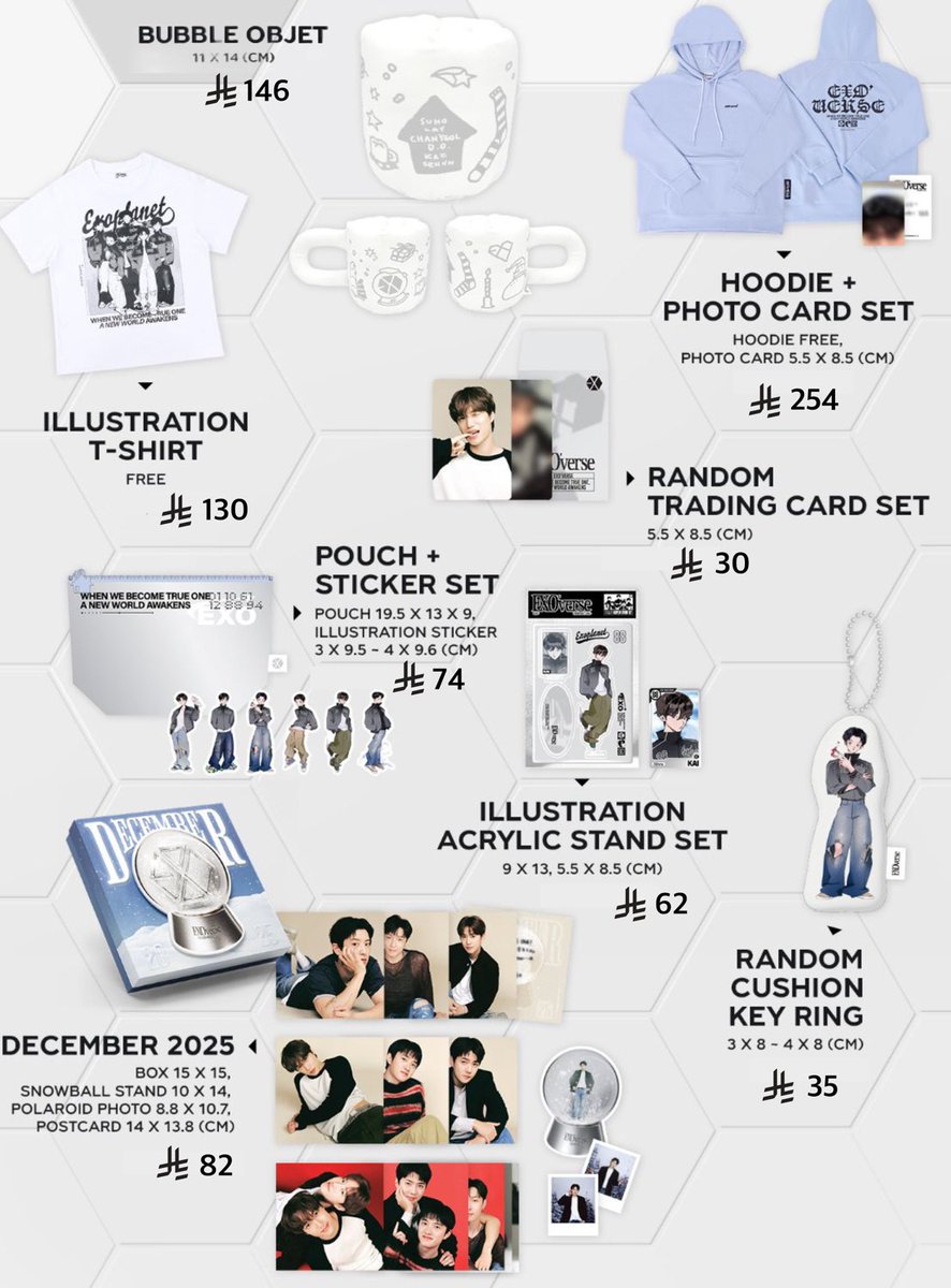 📦تم فتح الطلب الجماعي على المنتجات الخاصة بحدث لقاء المعجبين  <EXO’verse> لأعزائنا #EXO 🩶

•الأسعار في الصور
+ 30 ريال عمولة

•الطلب مسبق
•متاح الطلب الفردي
•الطلب متاح حتى اكتمال الدفعة

*لايشمل الشحن
*استفسار/طلب التواصل خاص

#EXO #엑소 #weareoneEXO
#EXOverse <a href="/weareoneEXO/">EXO</a>