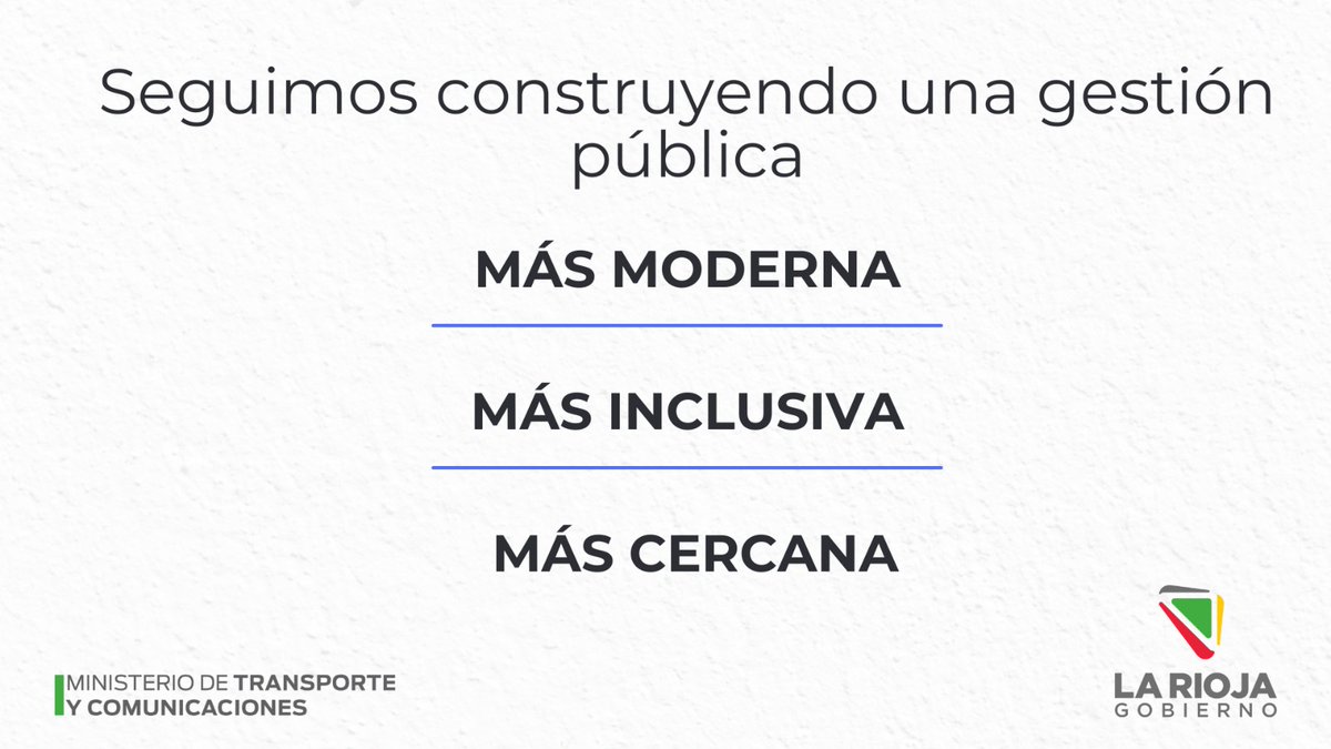 MTransporteycom's tweet photo. Cada avance refleja una gestión que se transforma, se adapta y pone en el centro a las comunidades riojanas. https://t.co/rjI0I5hSuC