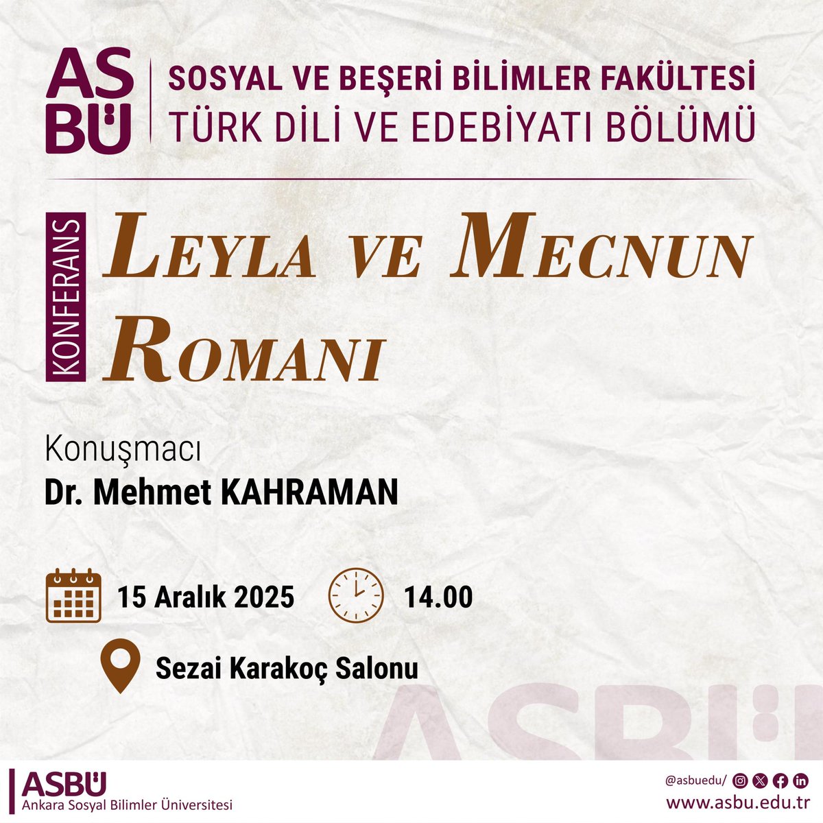 ASBÜ Türk Dili ve Edebiyatı tweet media