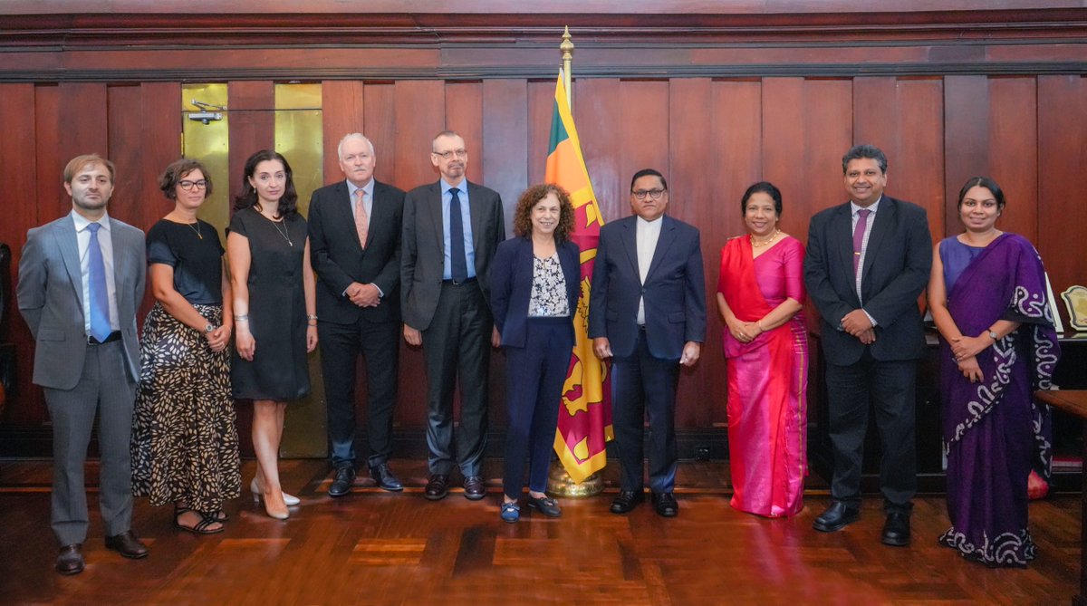 Today, I thanked Ambassador Carmen  Moreno of the European Union to Sri Lanka, and the  Ambassadors &amp; Representatives of the EU countries present in Sri Lanka (Germany, France, Italy, Netherlands, Romania) for the commitment of Euro 1.8 million from the European Union in support