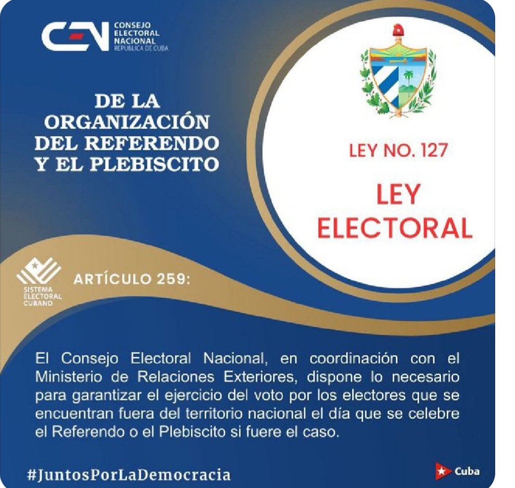 Sobre  temas importantes de la Ley Electoral que debemos conocer  #CenCuba #Cuba #EleccionesEnCuba #JuntosPorLaDemocracia