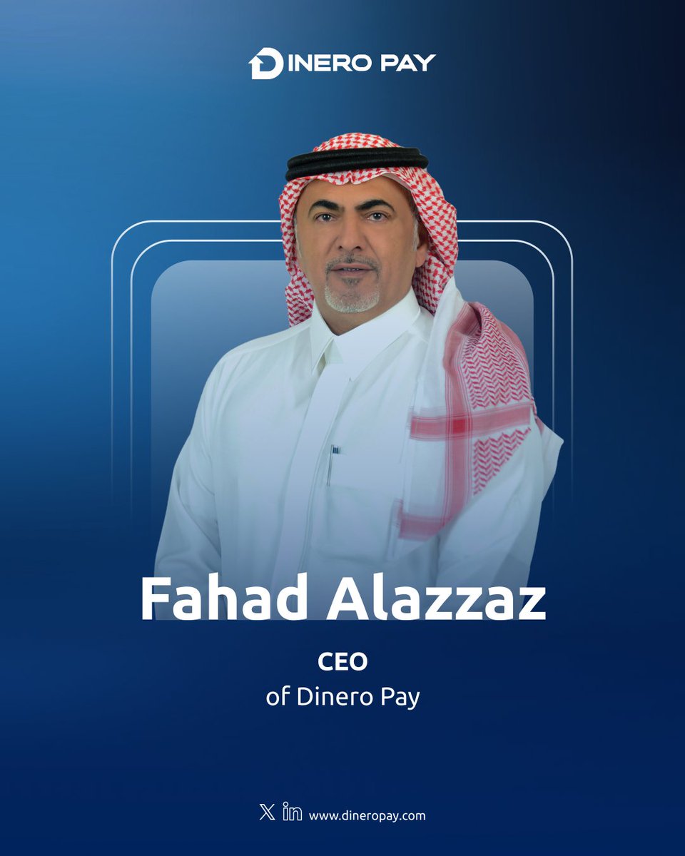 📢 تعلن شركة دينيرو باي عن تعيين الأستاذ فهد محمد العزاز رئيسًا تنفيذيًا جديدًا للشركة.

بخبرته الواسعة في القيادة وتطوير الأعمال، سيقود المرحلة القادمة من نمو الشركة وتعزيز ابتكاراتها بما يتوافق مع رؤية 2030.

🔗 لقراءة الإعلان الكامل: blog.dineropay.com/dineropay-CEO-…