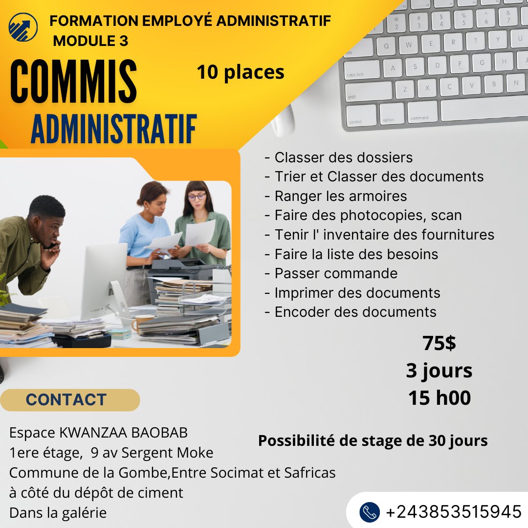 BEndundo's tweet photo. Les formations en administration en bureau privé sont importantes. Elles vous permettent de devenir plus performant et de passer d'un poste administratif à l'autre. C'est ce qu'on appelle une promotion. Souvent la promotion en poste est accompagnée d'une promotion en cash. https://t.co/XBVHUqAWU1