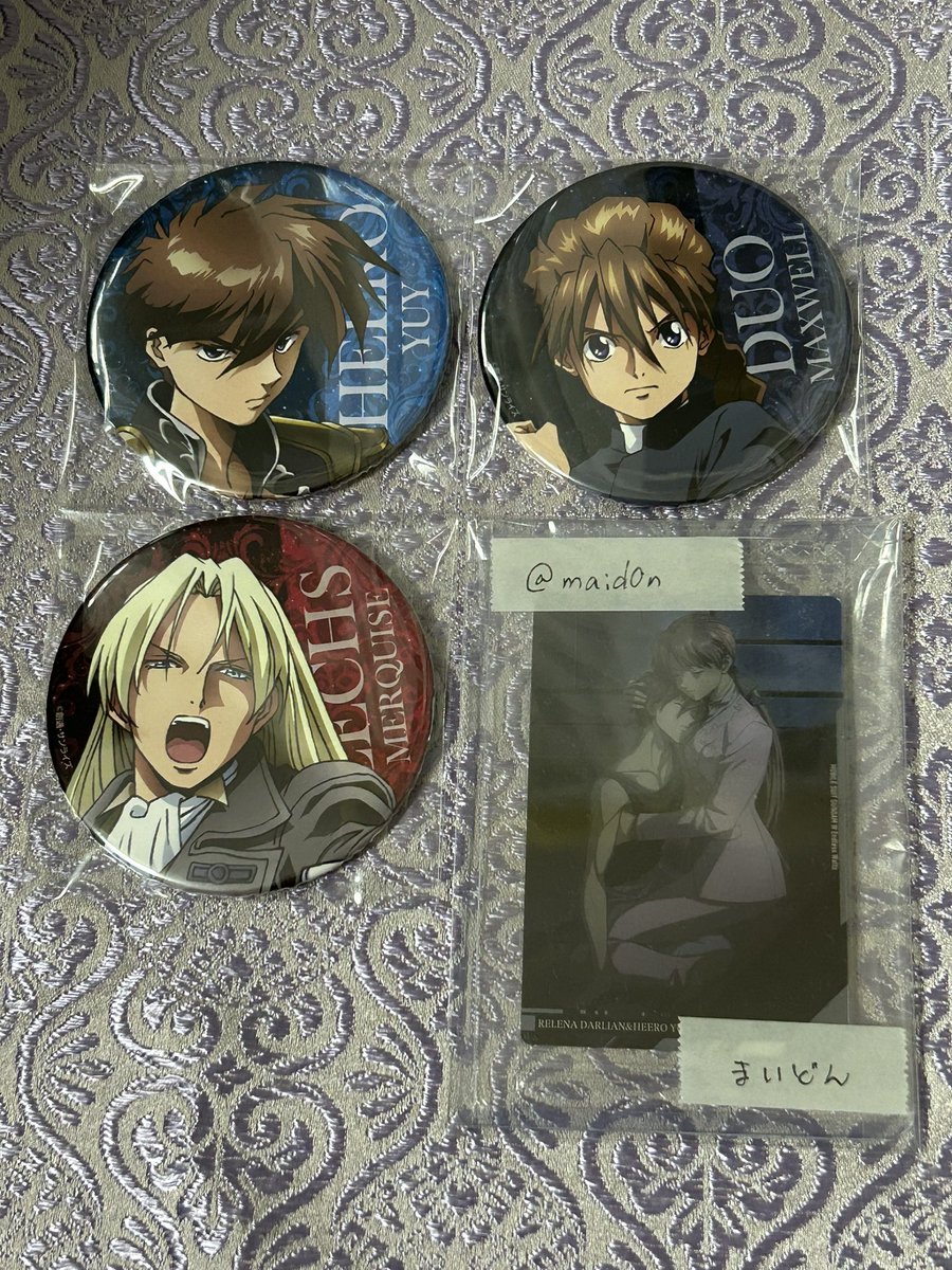 RT @maid0n: 【譲渡】新機動戦記 ガンダムW 30周年記念 缶バッジ 譲