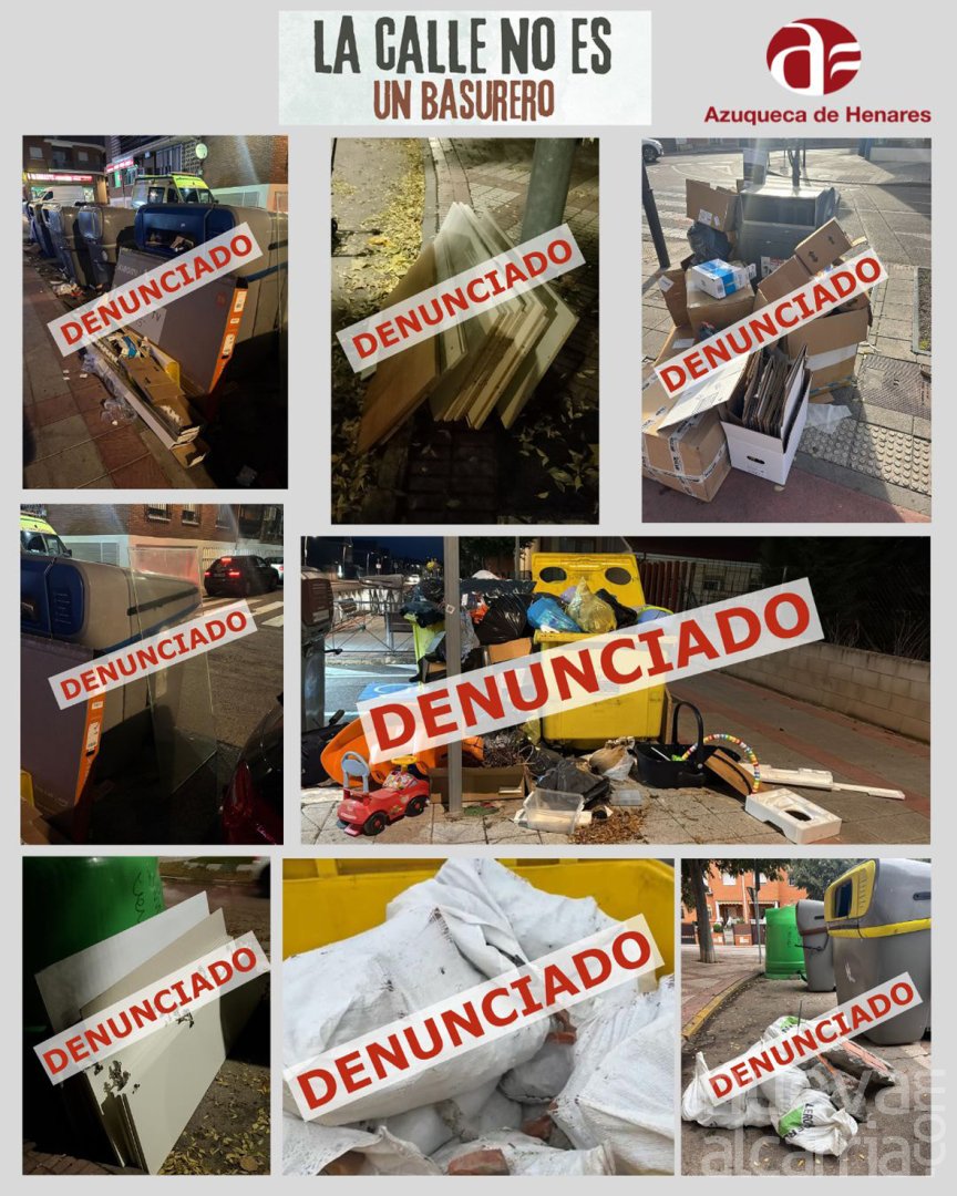 La Policía Local de Azuqueca cursa diez denuncias en un mes por el mal uso de contenedores y abandono de escombros.

Especial recordatorio que existe un Punto Limpio Azuqueca -Villanueva de la Torre y la recogida de cartón puerta a puerta para comercios.
nuevaalcarria.com/articulos/la-p…