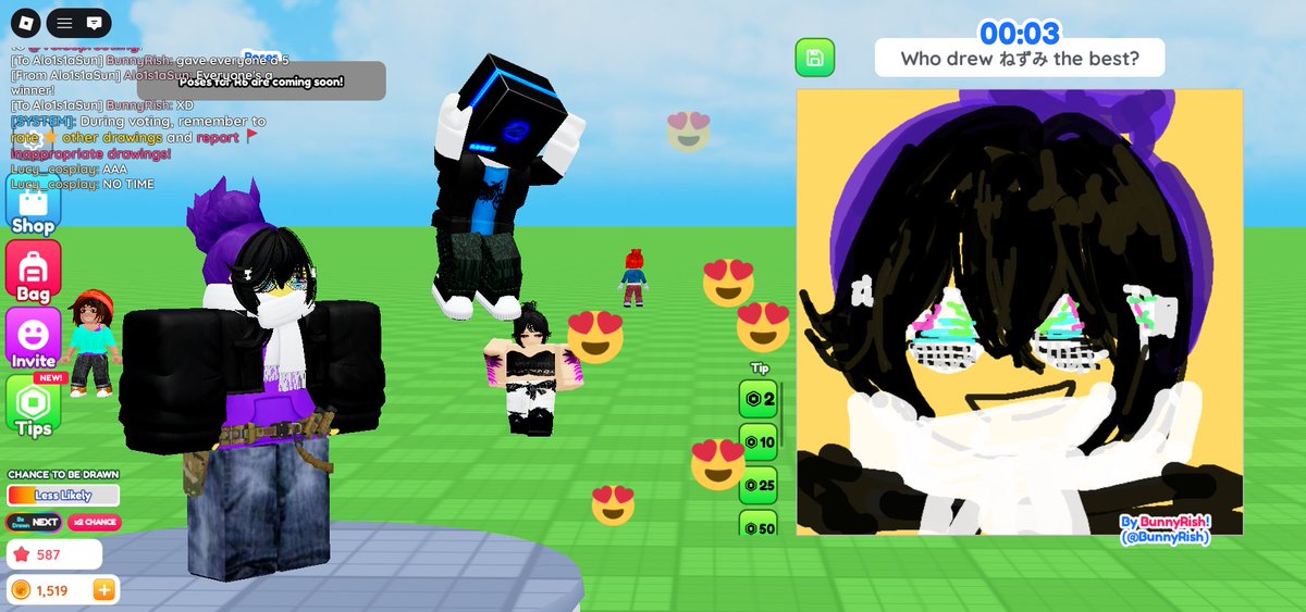 aimu_alt's tweet image. draw me! in #roblox #robloxart