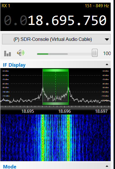 geoff_mcmaw's tweet photo. A more unusual one (to me at least). Centre freq 18695.75 kHz w/ 700Hz shift. 1250z #airspyhf #wellbrookloop https://t.co/3583FXatUW