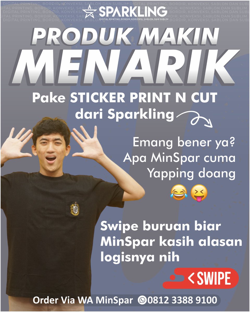 Sparkling_DP's tweet image. Emang bisa ya bikin produk sobat 𝐆𝐋𝐎𝐖-𝐔𝐏 cuma gara-gara sticker? 🤔✨
Sini-sini simak 𝘼𝙇𝘼𝙎𝘼𝙉 𝙇𝙊𝙂𝙄𝙎 dari MinSpar 🤝

 Chat MinSpar untuk order di: wa.me/6281233889100
#stickerprintandcut #stickercustom #stickercutting #sparklingdigitalprinting