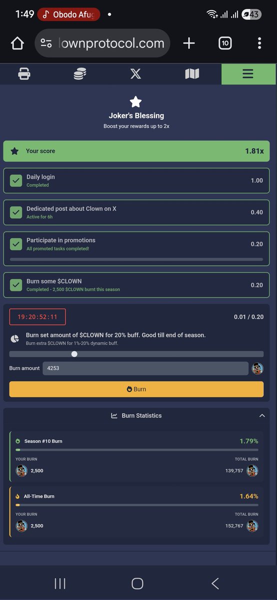 Not_Kanu's tweet image. The community around @clownitx remains one of my favorite parts. You see new faces, new ideas, and fresh energy every day. That kind of activity drives natural engagement and keeps the platform lively. It’s no surprise interest in $CLOWN keeps rising alongside it.

$EXE $ICP