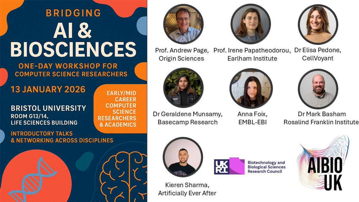AI in the Biosciences (AIBIO UK) BBSRC Network tweet media