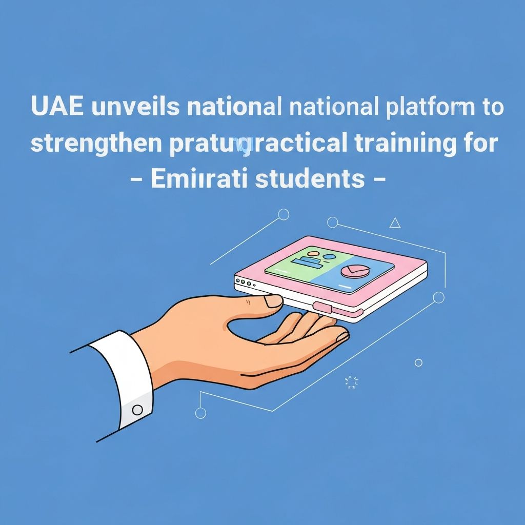 ExamHelp_ae's tweet photo. The UAE's new National Practical Training Platform is a game-changer for students. It bridges the gap between education and real-world experience, aligning with market needs and boosting Emirati talent competitiveness. Practical skills meet future-ready careers. https://t.co/SI3r6lEcq2