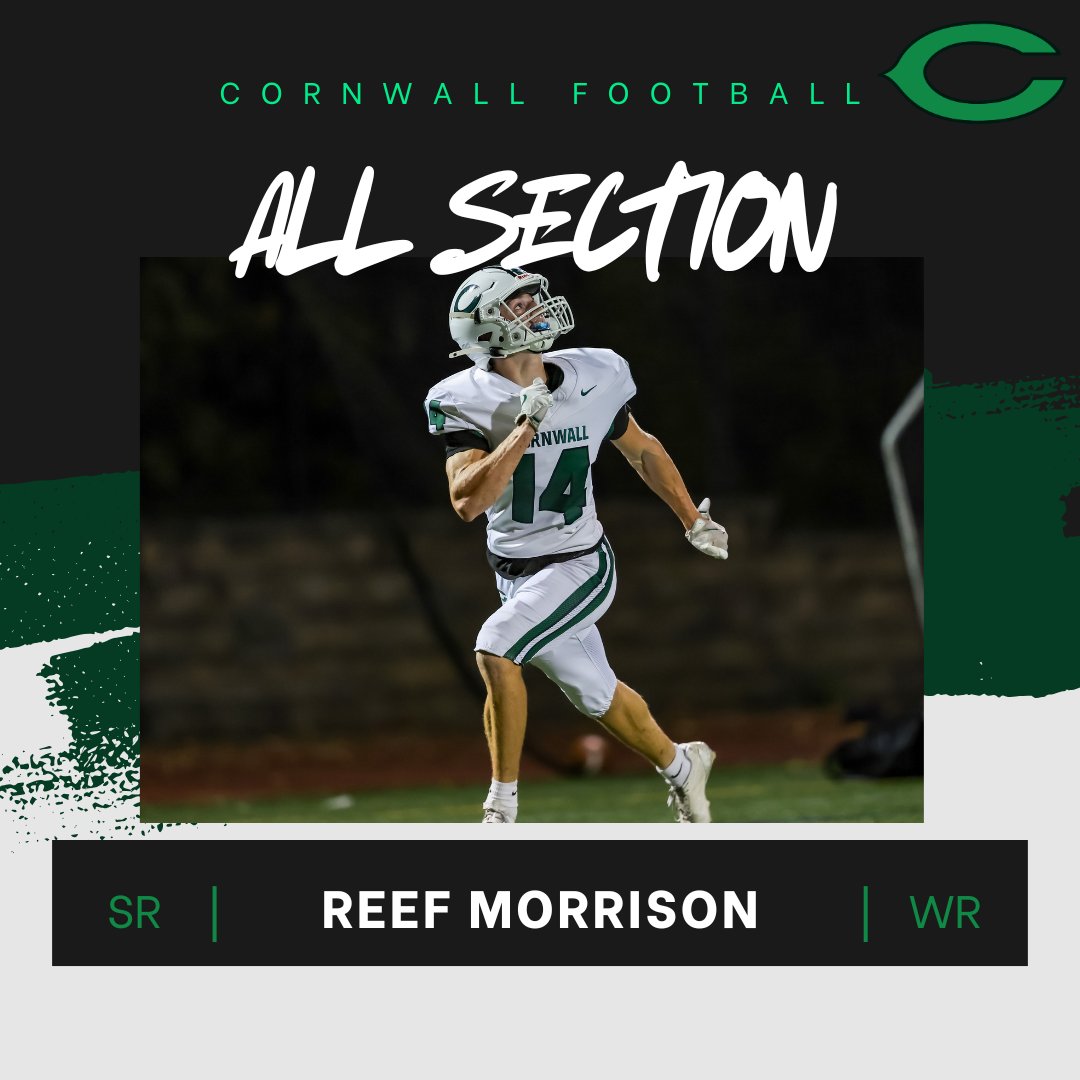 CwallFootball's tweet image. Congratulations to @ReefMorrison14  on being selected as a Section IX &quot;All Section&quot; player this year!