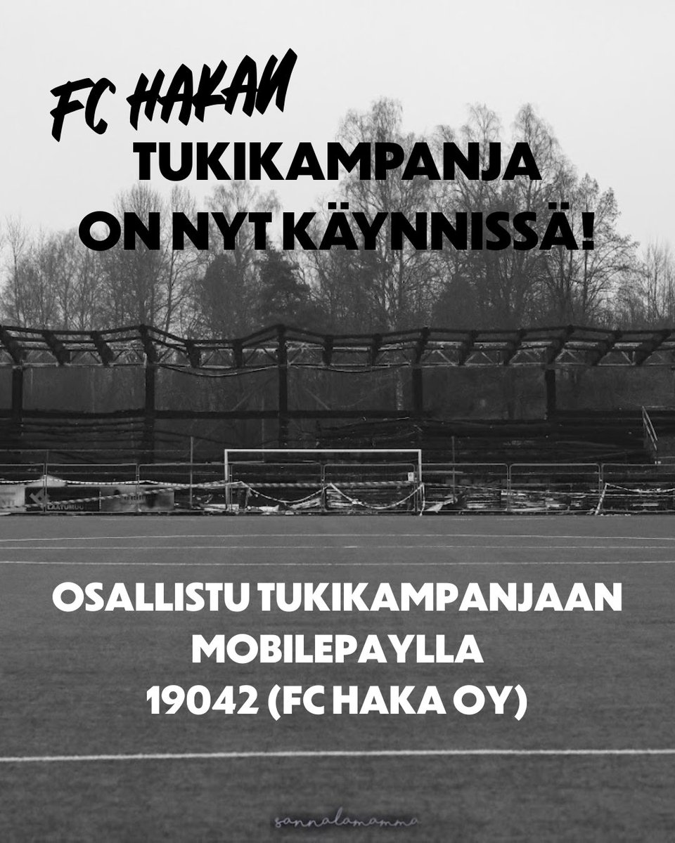 FCHakaOfficial's tweet image. 🖤🤍 Liity Päätykatsomoon – myös MobilePaylla 🖤🤍

Päätykatsomo-yhteisö on syntynyt, jotta jokainen, joka haluaa auttaa Hakaa tämän poikkeuksellisen hetken yli, voi tehdä sen helposti.
Ja nyt liittyminen onnistuu myös MobilePaylla.

Lue lisää: fchaka.fi