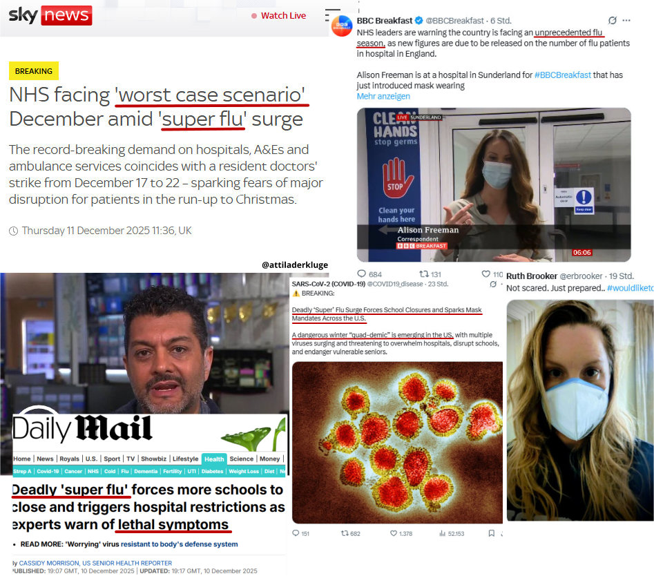 In den USA und in England wird wird aktuell gerade Panik vor einer "Super Grippe" geschürt. Die Auswirkungen einer Infektion könnten tödlich sein...

Ich bin gespannt, wie in Kontinentaleuropa darauf reagiert wird...