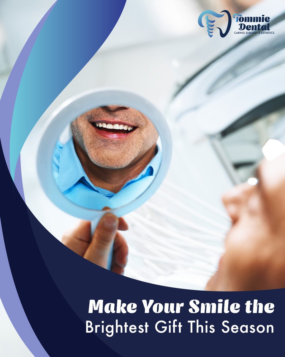 Want a brighter smile for the holidays? Tommie Dental offers gentle, professional teeth whitening services to help your smile shine. Book your appointment today and sparkle all season long! #SmileBright #DentalCare #tommiedental