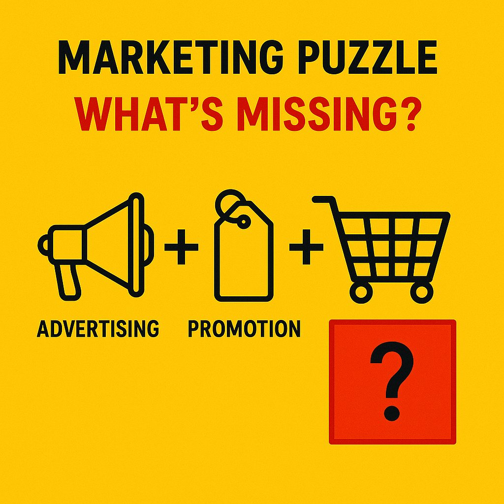 ❓ سؤال اللغز التسويقي:

عندك إعلان قوي، وعروض جذابة، ومتجر جاهز…
لكن المبيعات ما زالت ضعيفة!

🔍 ما هو العنصر المفقود في عملية التسويق؟
الذي بدونه… كل حملاتك تفشل؟

#كلام_في_الخاطر
#السلطه
#هاكاثون_ابشر_طويق