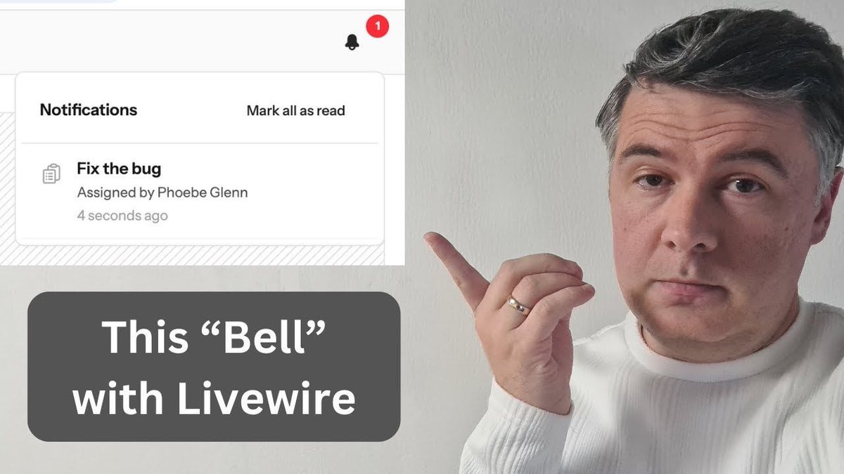 Ma nouvelle courte vidéo de 3 minutes.
Notifications de base de données Laravel avec la cloche Livewire
https://t.co/