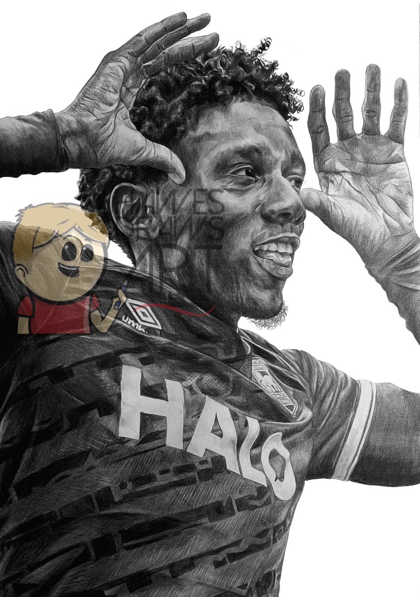 hawesdraws's tweet photo. Jaden Philogene take a bow 😮‍💨 Here’s my drawing of the @IpswichTown superstar. Hope you like it 💙⚽️ 
#itfc https://t.co/T6RGhbGLiU