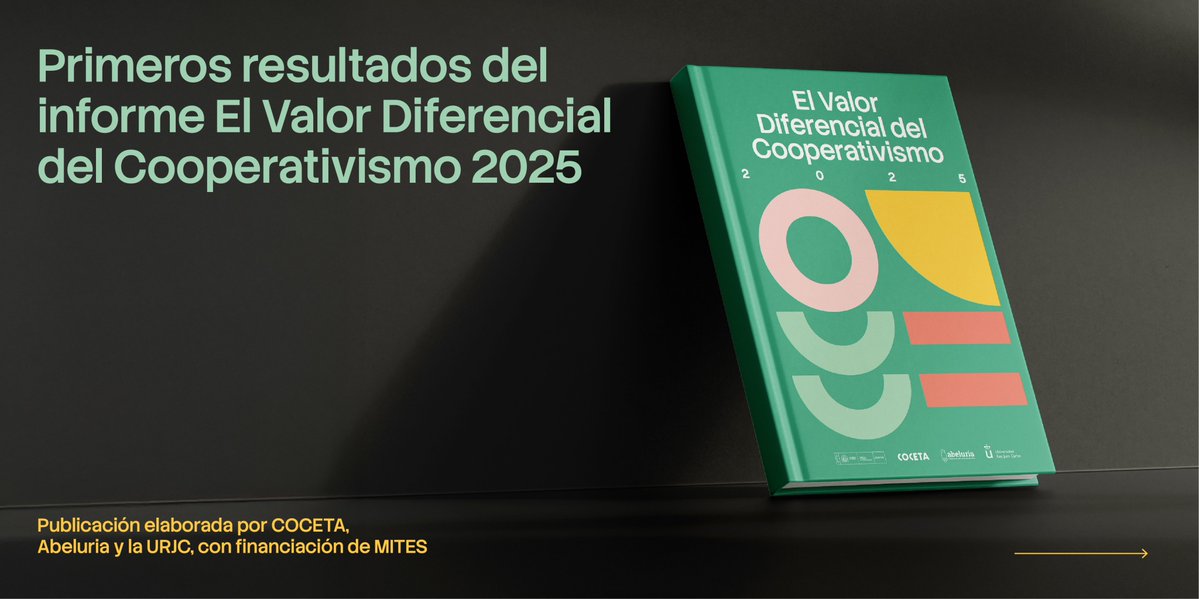 📊Primeros resultados del estudio El Valor Diferencial del Cooperativismo 2025.

El informe revela que el cooperativismo de trabajo continúa creciendo y fortaleciendo el emprendimiento colectivo en España.

Sigue el hilo para descubrirlos➡️
