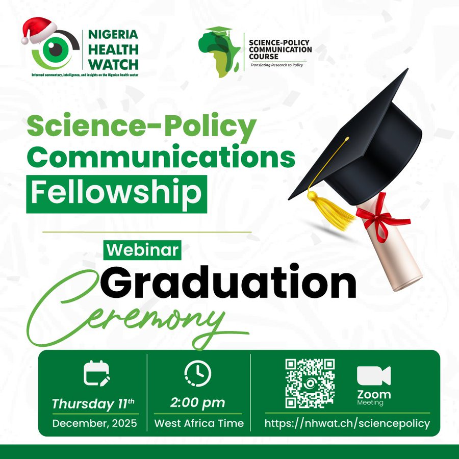 Happening Today! 🎓

Join us for the Science-Policy Communications Fellowship graduation webinar as we celebrate the achievements of the 2025 cohort and their capstone projects.

Register to attend: nhwat.ch/sciencepolicy

#NHWSPCFellowship