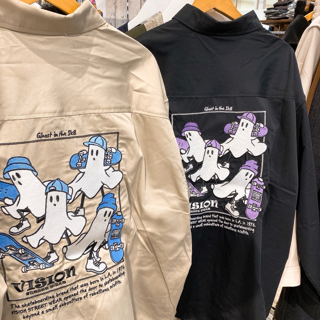 RT @gondaiemon: VISION new✨ スケボーゴースト刺繍BIG SH入荷