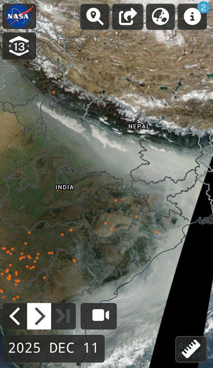 shuvankr's tweet image. Hello @Saurabh_MLAgk ..
Dekho "Vikas ke Papa" #Thermometer se Space se photograph le liya..

Bihar &amp;amp; Bengal tak #AQI zaherila ho gaya...

Suraj nahi, Egg-yolk nikla aaj aasman mein.. #YeKyunBhai 
Non-veg sky kyun?