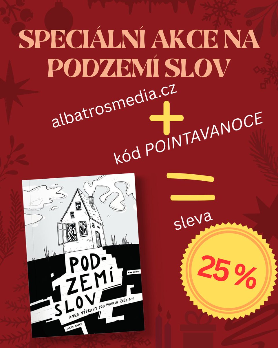 jakubmarekcom's tweet photo. Slevu 25 % na moji knížku získáte na https://t.co/gyblF3TG5W s kódem POINTAVANOCE. Navíc tam teď narazíte i na dopravu zdarma nebo dárky k nákupu navíc 🎁.

👉🏻 https://t.co/jNdwPbfs7o https://t.co/SZHILToQdf