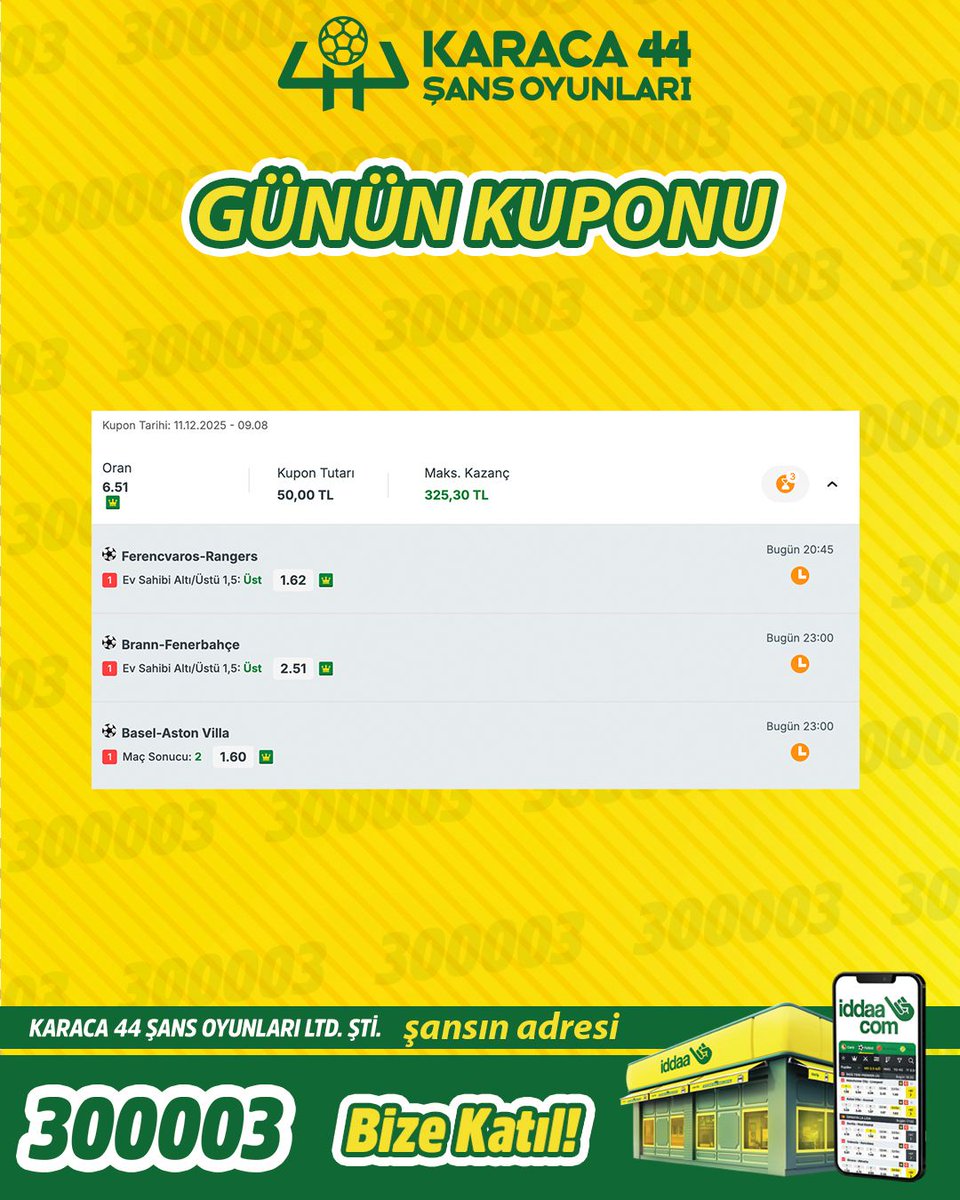 Karaca 44 Şans Oyunları Ltd. Şti. tweet media