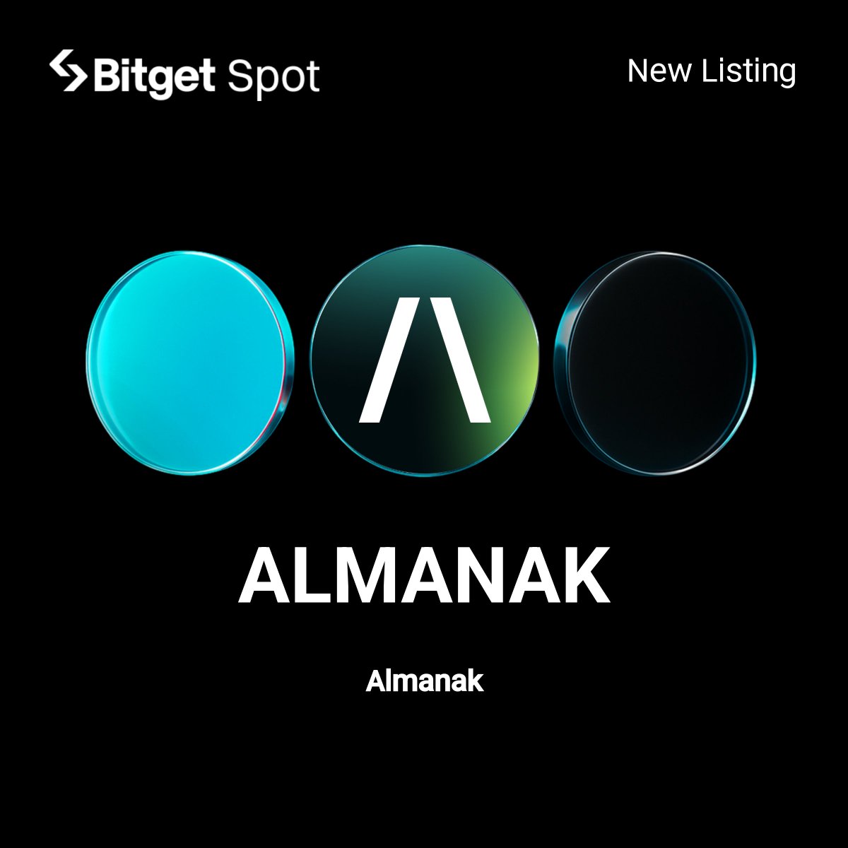 Initial Listing - ALMANAK <a href="/almanak/">Almanak</a>

🔹Pair: ALMANAK/USDT 
🔹Deposit available: now 
🔹Trading available: Dec 11, 12:00 PM (UTC) 

🔥 4,200,000 ALMANAK are up for grabs on Candybomb! 

Details: bitget.com/support/articl…