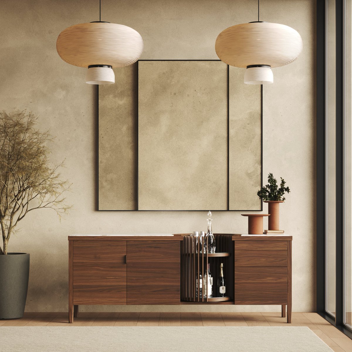 A perfect blend of tradition and innovation, Carousel brings a sense of movement, elegance, and function to any living or dining space. It’s a conversation piece, a host’s best ally, and a statement of refined taste, all in one beautifully designed object. bit.ly/carouselsidebo…