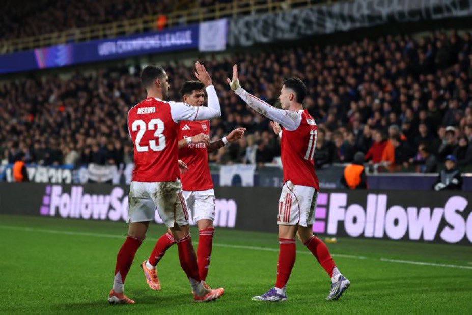 Arsenal est seulement la quatrième équipe anglaise à remporter ses 6 premiers matchs d'une saison de Ligue des Champions, après Liverpool en 2021-22, Manchester City en 2023-24 et Liverpool à nouveau en 2024-25. 🔴⚪️

(<a href="/OptaJoe/">OptaJoe</a>)