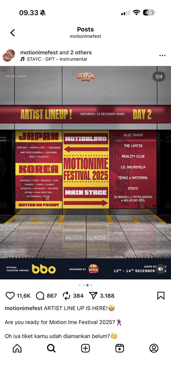 hujanbulanjun1's tweet photo. WTS 
1 Tiket 3 Day Pass Motion IME Festival 2025
200K only
#wts
#motionimefestival
#motionimefest https://t.co/ZQuAoncWdB