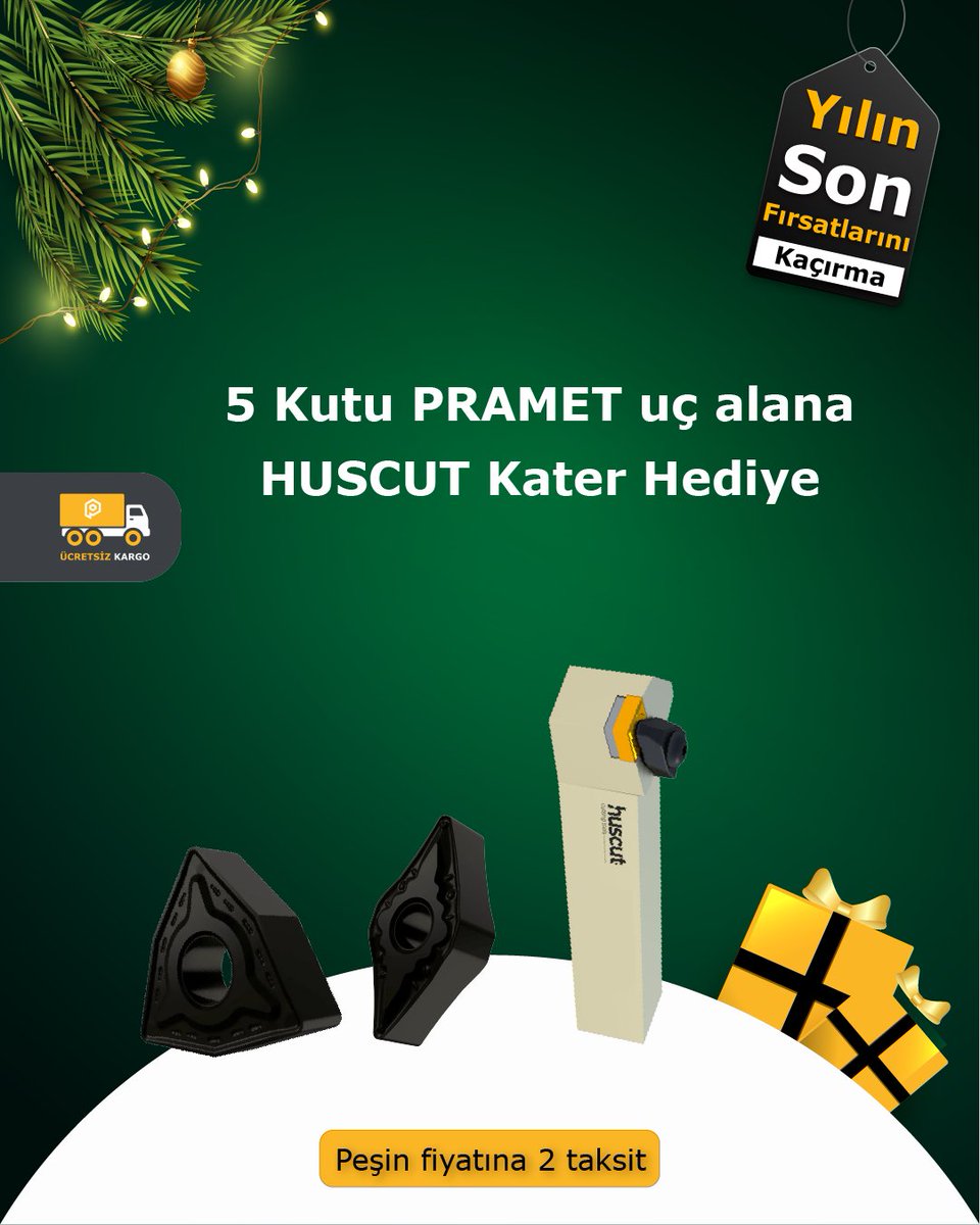 parkurda's tweet photo. 5 kutu PRAMET uç alana HUSCUT kater hediye!
Yüksek performanslı kesici uçlar ve dayanıklı kater çözümleriyle üretim verimliliğinizi artırın.

Yılın son fırsatlarını kaçırmayın!️

🔗 https://t.co/8PsBCtpbXi https://t.co/s1gND7mxNs