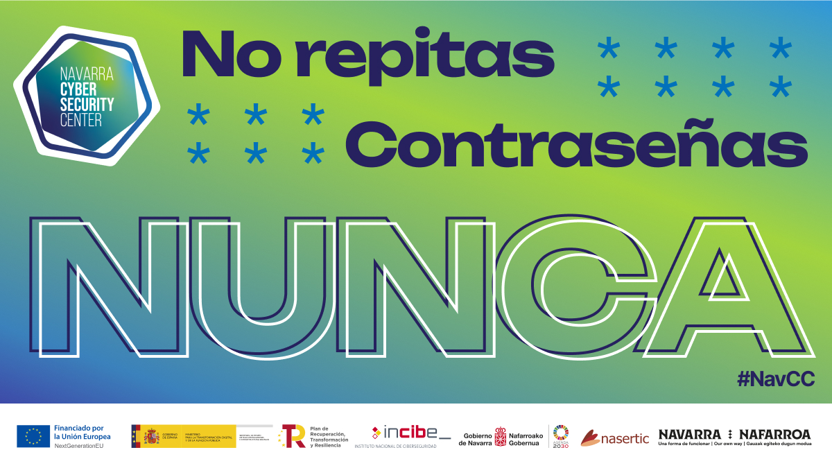 No repitas contraseñas. Nunca.
Usar la misma en todos lados es como tener una sola llave para toda tu vida digital… ¡imagínate perderla!

#NavCC #ciberseguridad #zibersegurtasuna