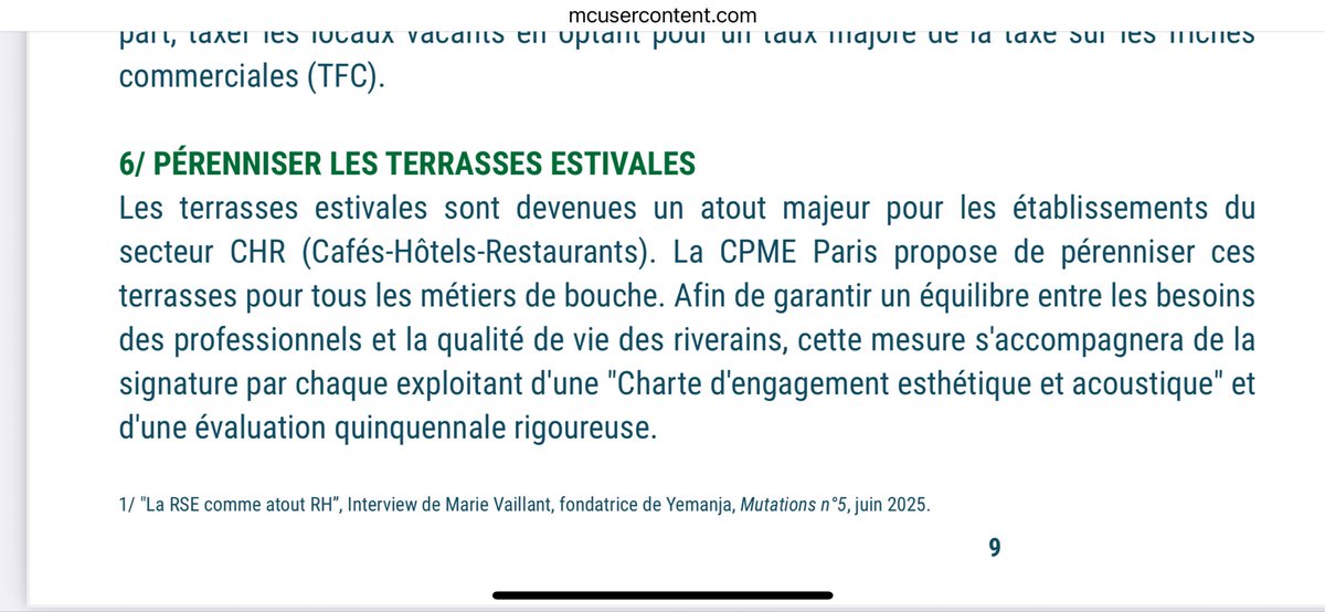 Qu’est-ce que c’est que cette proposition de la CGPME de « pérenniser les terrasses estivales » à tous les métiers de bouche ? 
On va vendre la viande directement sur le trottoir ? Spoiler : ça existe déjà à Château Rouge !