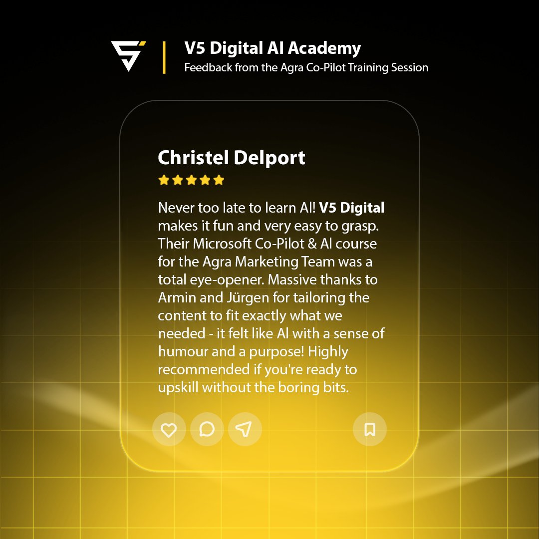 V5 Digital tweet media