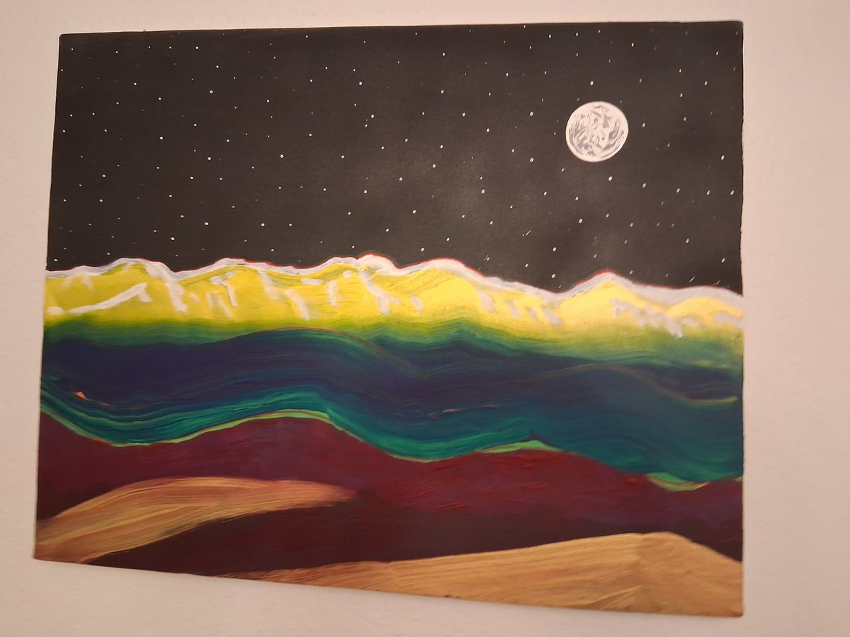 See this painting?  It is one of mine. Acrylic on canvas. Not A.I.. After sharing an A.I. photo, I have to post this to wash the bad taste out. Sorry I shared garbage.