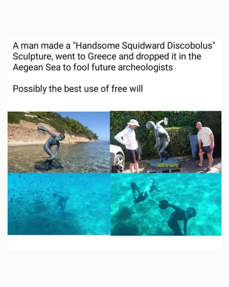 Memedroid's tweet image. Great prank #squidward #memes #discobolus #sea #funny