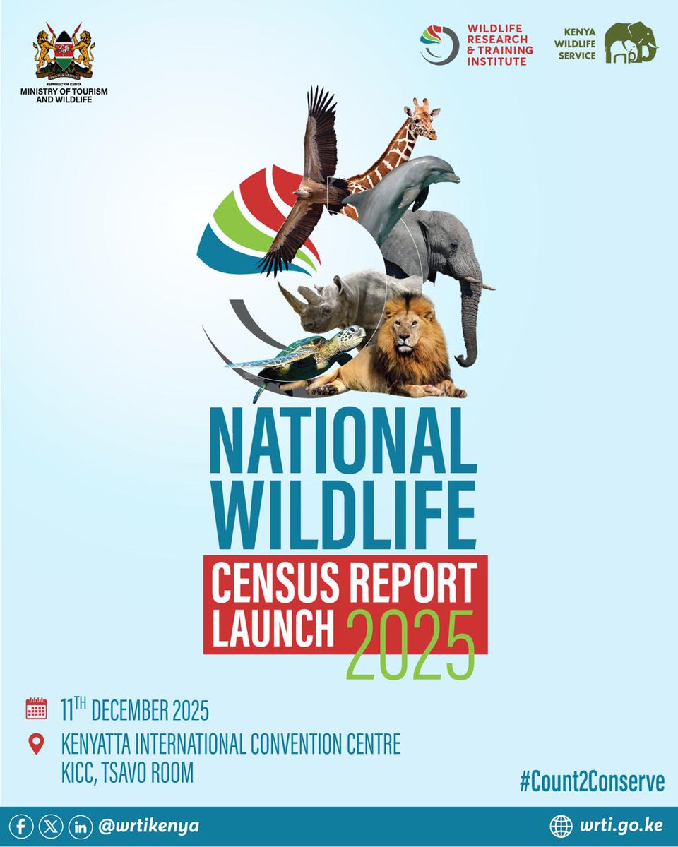 chemosiih's tweet photo. Kenya’s leadership in wildlife science is reinforced through regular nationwide assessments that equip conservation managers with the evidence needed for smart policy actions #Count2Conserve NationalWildlifeCensus2025 WildlifeCensus https://t.co/rgpFMrYZ2s