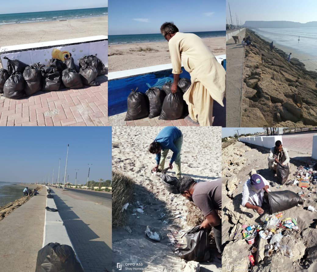 گوادر۔ ڈائریکٹر جنرل گوادر ڈویلپمنٹ اتھارٹی معین الرحمن خان کی ہدایات پر جی ڈی اے شعبہ ماحولیات کی جانب سے ساحلِ سمندر کی صفائی مہم کا آغاز کر دیا گیا ہے۔ اس مہم کا مقصد گوادر کے خوبصورت اور شفاف ساحل کو دوبارہ اس کی اصل خوبصورتی کے ساتھ نمایاں کرنا اور وہاں جمع ہونے والی گندگی