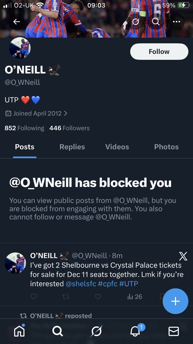 JamieJp5's tweet image. Don’t buyer from this scammer they don’t have tickets and pretending to be a palace fan #cpfc