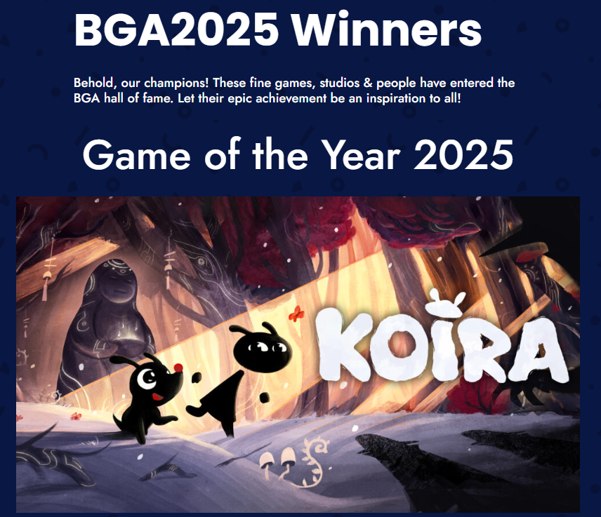 So we got the Best Narative, Best Audio and Game Of The Year awards at the Belgian Game Awards 😱