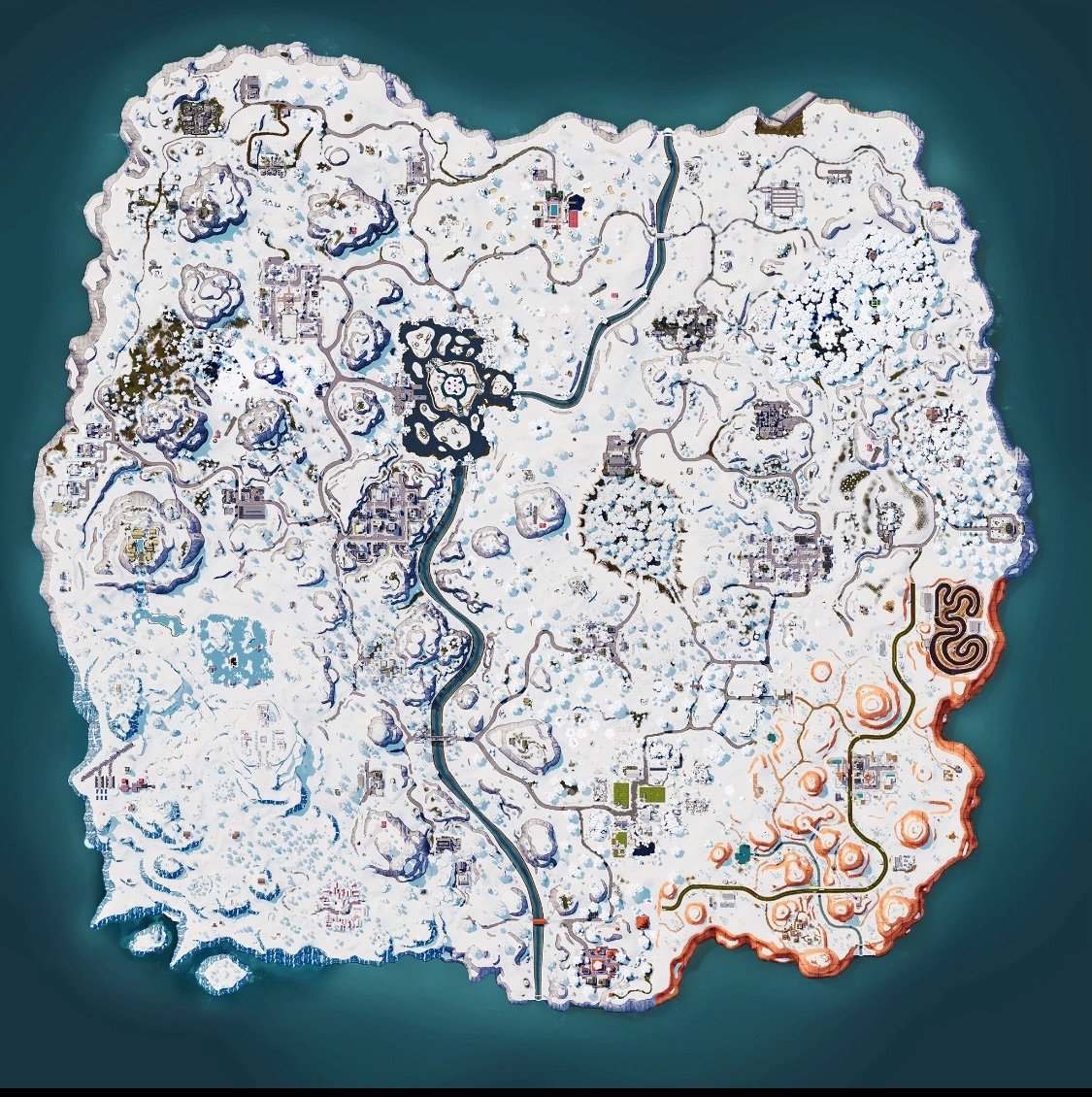 FNPhotixel's tweet image. The OG map render with full snow!

#Fortnite