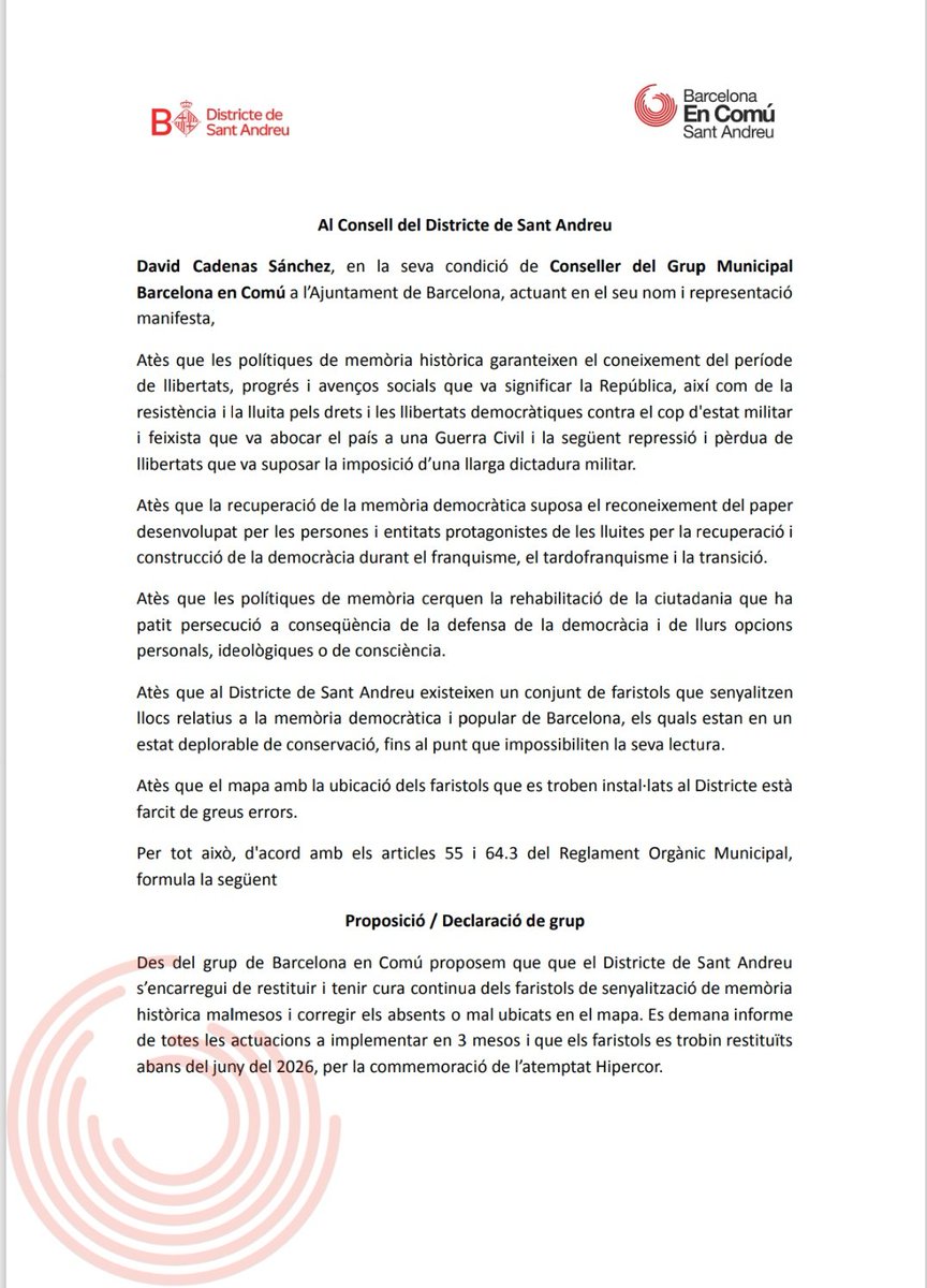 Sant Andreu en Comú tweet media