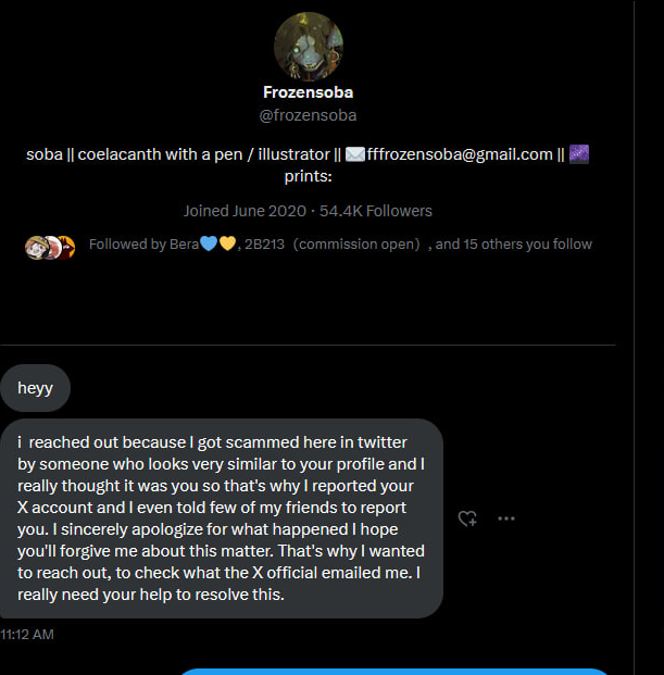 Frozensoba (new account) tweet media