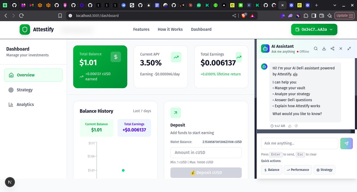 We've been running some tests on Liquifi’s(formerly Attestify) vault, and the yield rewards are already reflecting nicely.
Seeing this on testnet makes me even more confident about what we’re building for mainnet.
Soon. 🚀