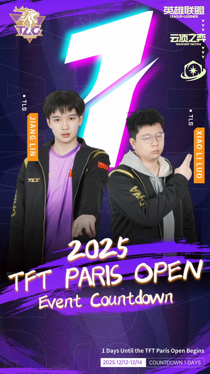 TidalLegends's tweet photo. 2025 TFT Paris Open - One Day to Go!
Wield the stone like a blade,
place it and flowers bloom.
Go TLG! https://t.co/4QiszY8Cg5