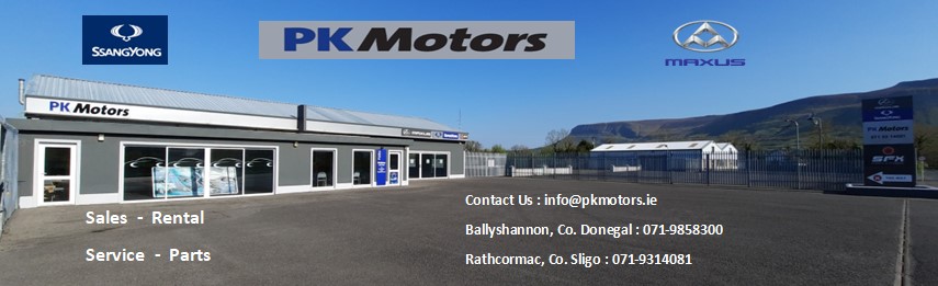 Thanks to PK Motors - Maxus &amp; SsangYong Dealer - Donegal, Sligo, Leitrim. for the level of support they gave to us for our Christmas Draw. Dont forget to visit their showrooms at Rathcormack Co Sligo. Purchases from Rossinver Community Centre F91 NY6V or at Gilbride’s pub