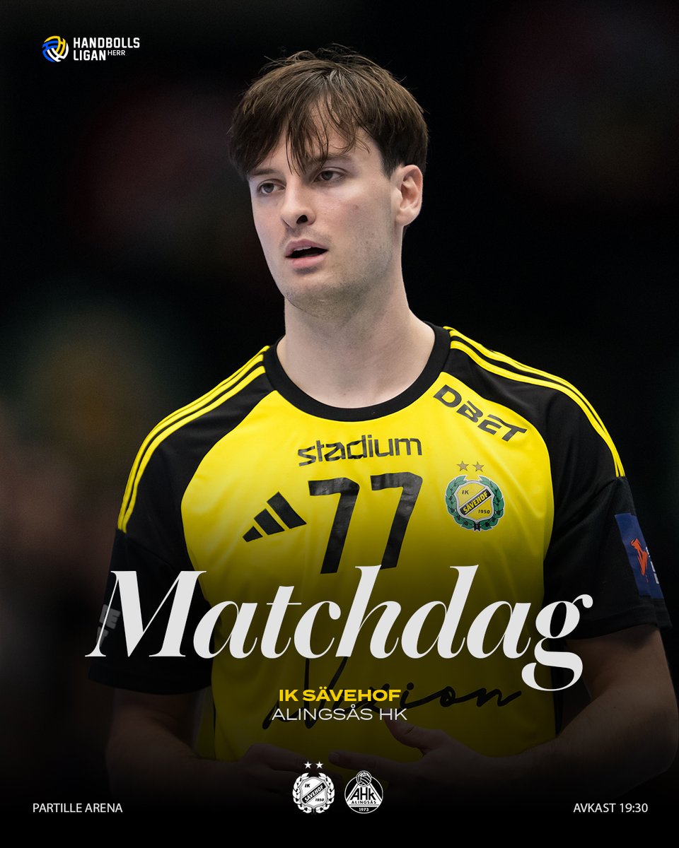 🟡⚫ | 𝑴𝒂𝒕𝒄𝒉𝒅𝒂𝒈 𝒉𝒆𝒎𝒎𝒂 𝒊 𝑷𝒂𝒓𝒕𝒊𝒍𝒍𝒆!

🆚 Alingsås HK
🏟 Partille Arena
🏆 Handbollsligan
🕢 19:30
🎟 savehof.se
📺 handbollsligan.live

#sävehof #gulsvartmagi #handbollsligan